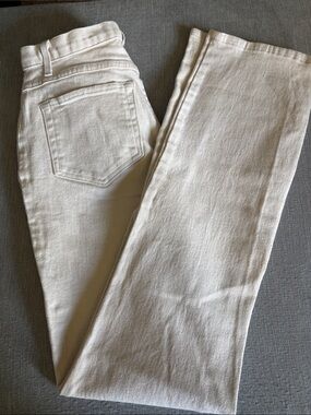 Newport News Cream Straight-Leg Women's Jeans